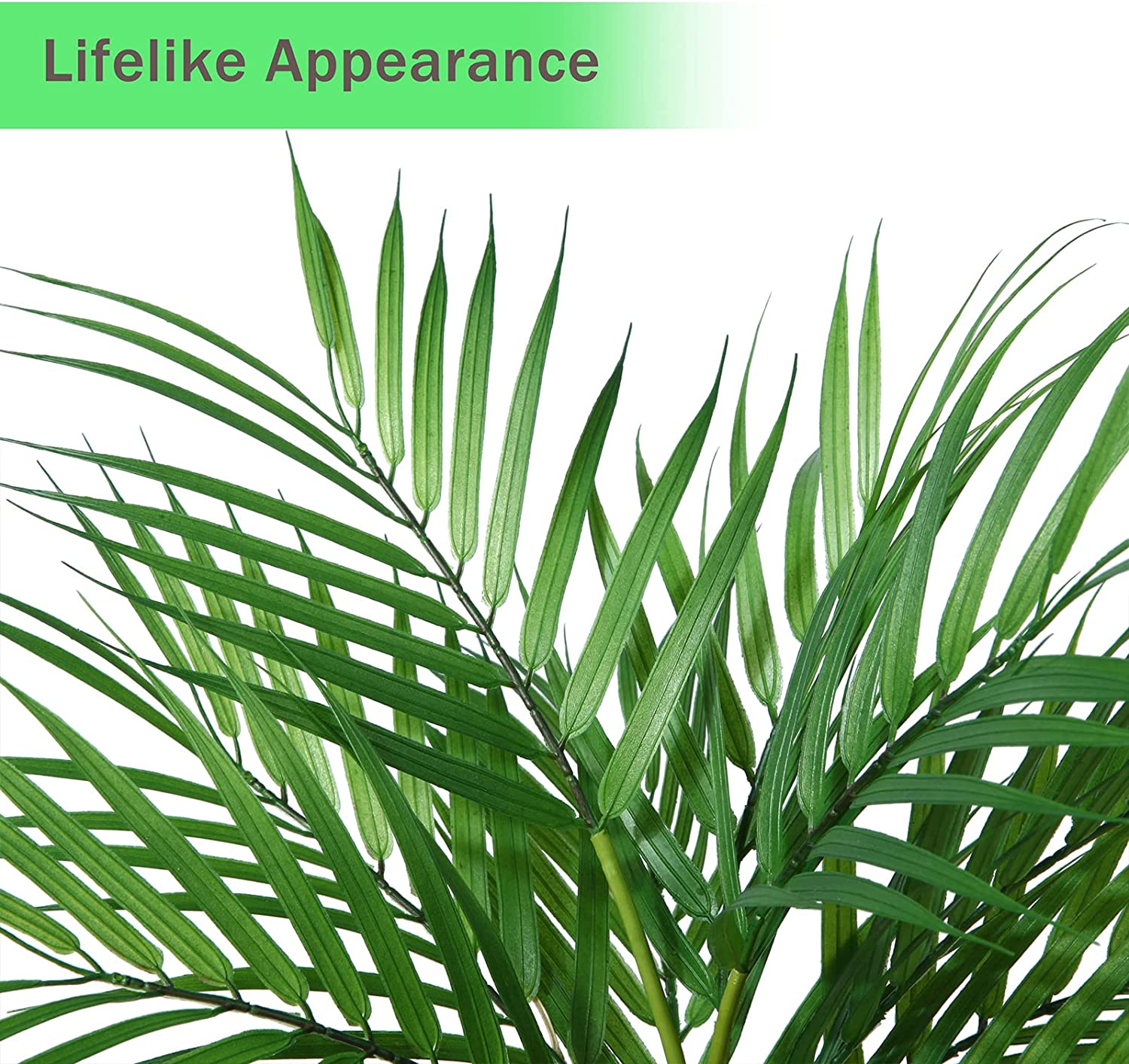 Small Artificial Paradise Palm Tree 16 Inch Fake Areca Palm Plant,Faux Desk Plant in Pot - Graceland Home and Living -  