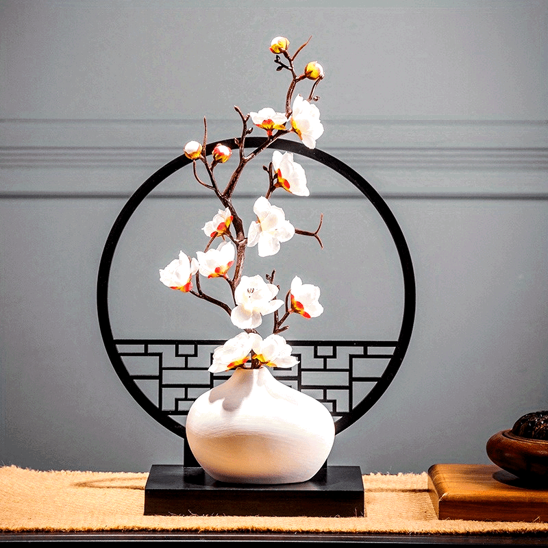 Vintage-Inspired Ceramic Vase - Round Cylinder Design - Graceland Home and Living -  