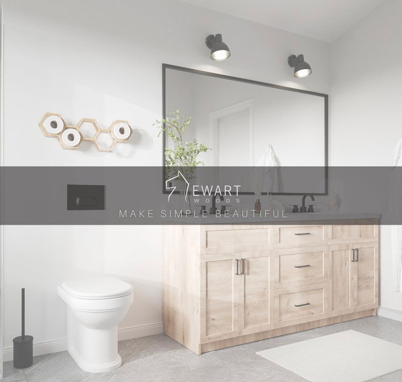 Wall Mount wooden Toilet Paper Holder Honeycomb roll rack - Graceland Home and Living -  