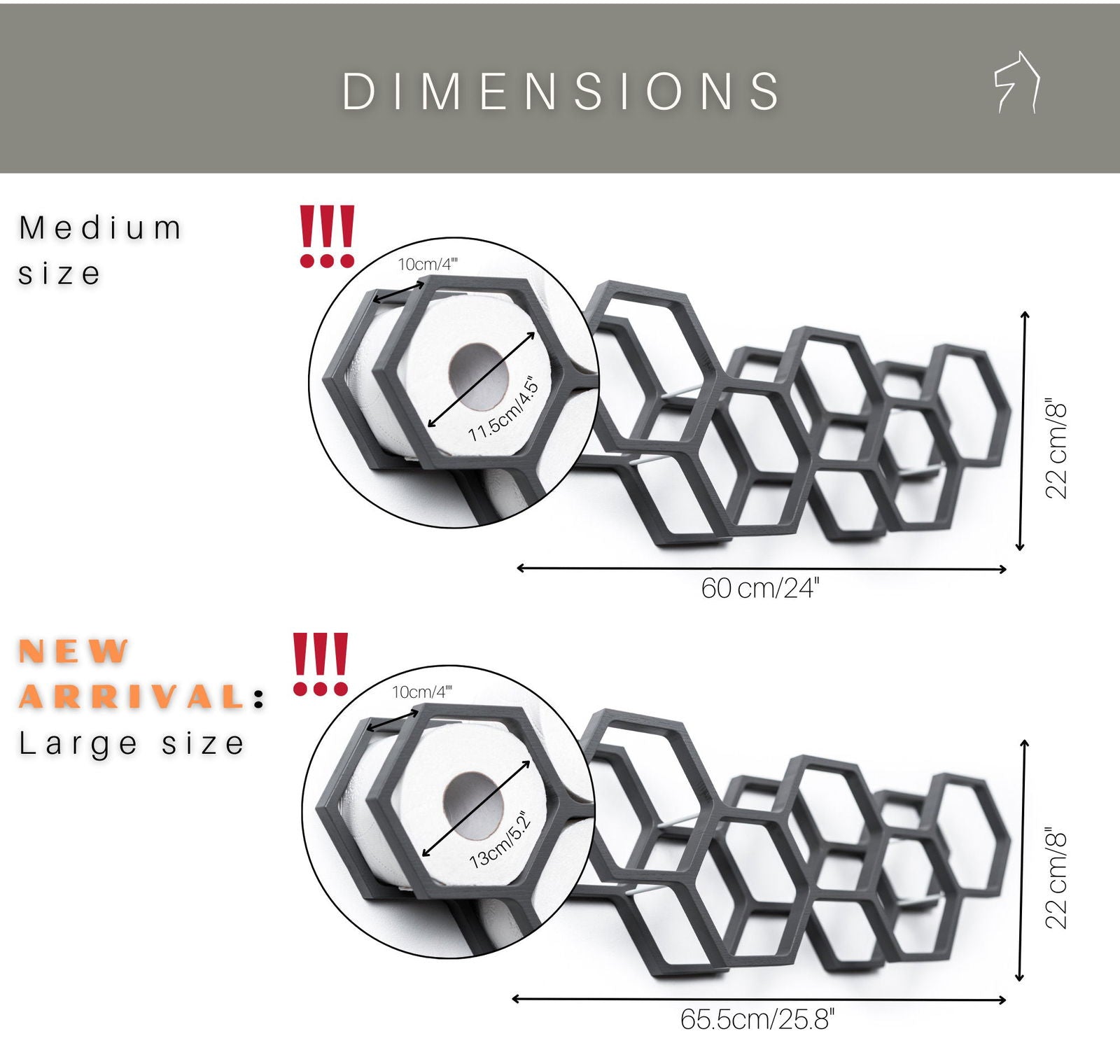 Wall Mount wooden Toilet Paper Holder Honeycomb roll rack - Graceland Home and Living -  