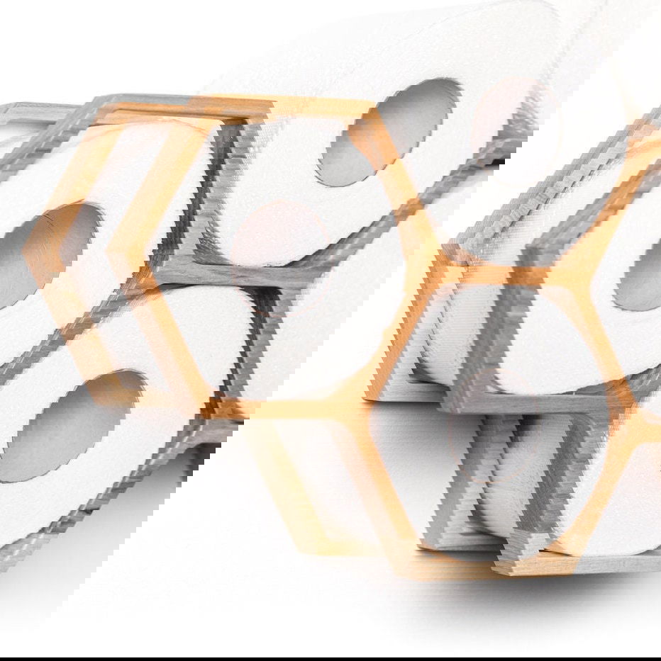 Wall Mount wooden Toilet Paper Holder Honeycomb roll rack - Graceland Home and Living -  