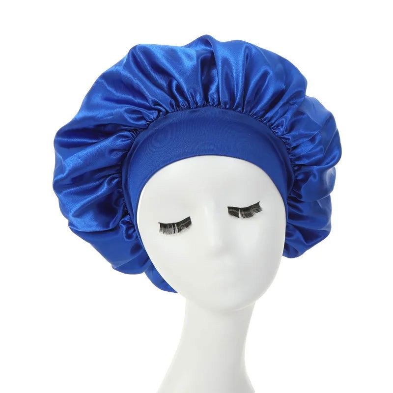 Wide Brim Satin Silk Hair Bonnet For Sleeping - Graceland Home and Living -  
