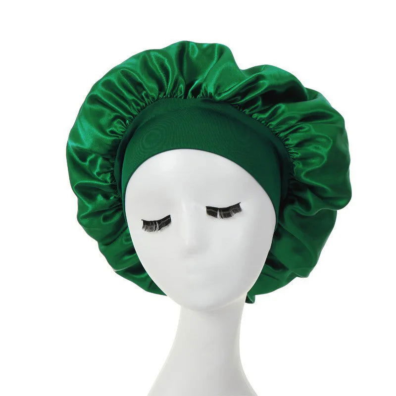 Wide Brim Satin Silk Hair Bonnet For Sleeping - Graceland Home and Living -  