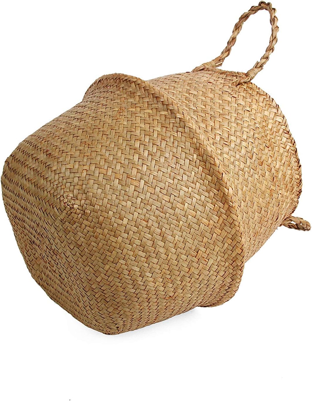 Woven Seagrass Belly Basket for Storage Plant Pot Basket Graceland Home and Living