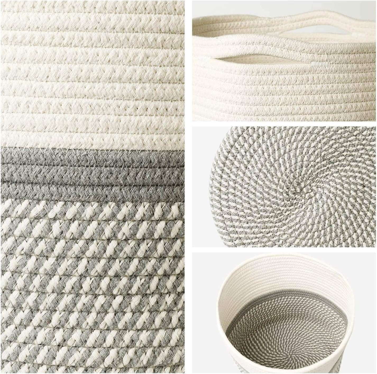 Woven Cotton Rope Basket, Large Laundry Basket, - Graceland Home and Living -  