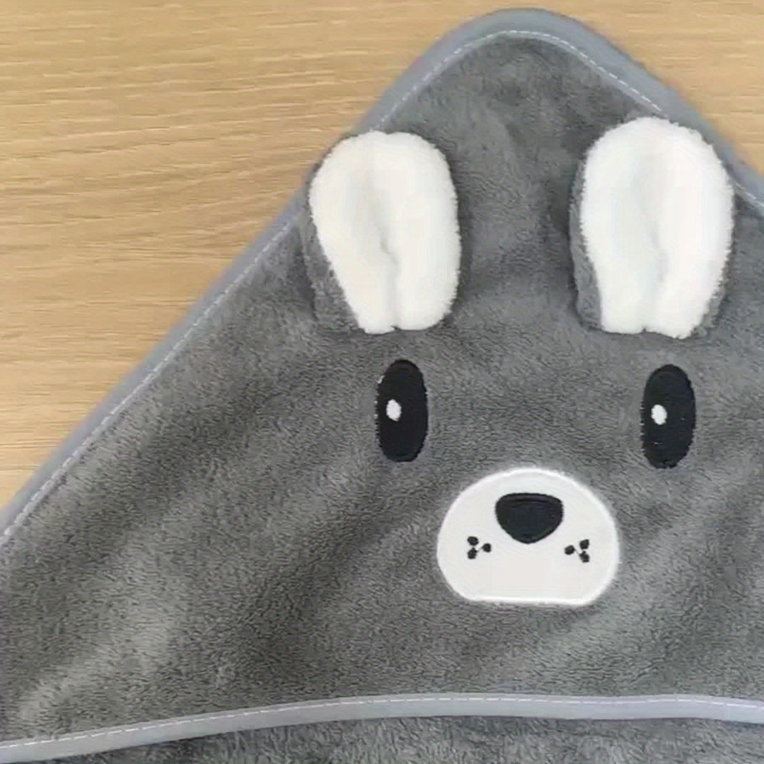 1 Piece Children's Bath Towel Cartoon Coral Fleece Hooded – Soft Baby Blanket