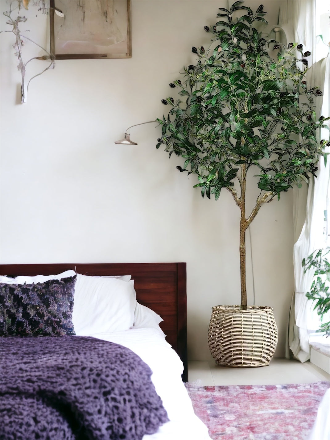 Artificial Olive Tree, 5Ft (60'') Tall Fake Plant