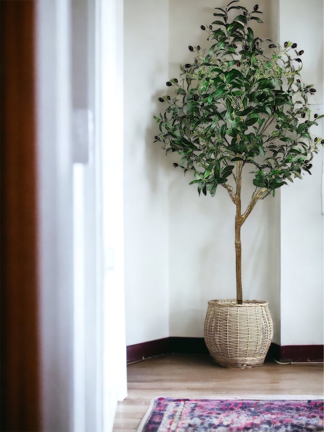 Artificial Olive Tree, 5Ft (60'') Tall Fake Plant